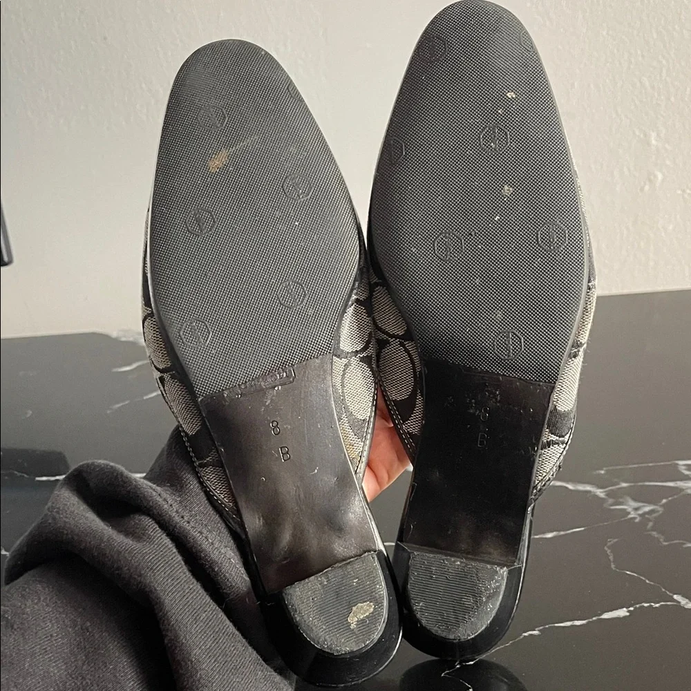 Coach Black and Cream Women's Mules - Picture 4 of 4